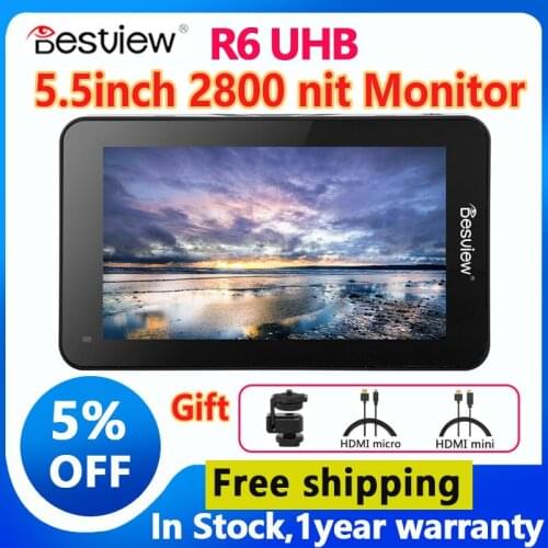 Besview R6 5.5 Cal Monitor 2800 nitów 4K HDMI FHD 1920x1080 3D LUT ekran dotykowy na ekran aparatu dla lustrzanka cyfrowa