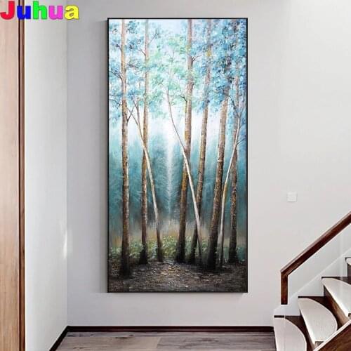 Modern forest tree DIY diamond painting,full,square,round landscape diamond embroidery gift mosaic diamond stitch home decor
