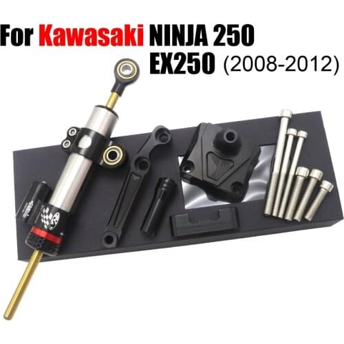 Motorcycle Steering Stabilize Damper Bracket Mount CNC Motorbike For KAWASAKI NINJA250R EX250 EX 250 2008 2009 2010 2011 2012