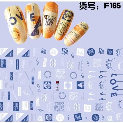 UPRETTEGO SUPER THIN SELF ADHENSIVE 3D NAIL ART NAIL SLIDER STICKER FLOWER LEG DANDELION EYES ALPHABET LETTERS 165-174