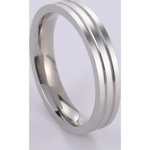 Teamer Stainless Steel Classic Ring for Women Men Minimalist Korean Finger Rings Wedding Jewelry Accessories 2021 Couple Ring