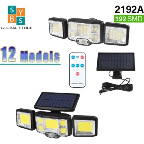 Outdoor Solar LED Light 192 COB/SMD Adjustable Lights Motion Sensor Security Waterproof Wall Lamp For Garden Lawn Courtyard