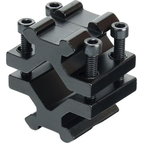 Adjustable Universal Double Rail 20mm Picatinny Weaver Mount Adapter for Gun Barrel Scope Flashlight Bipod Hunting Accessories