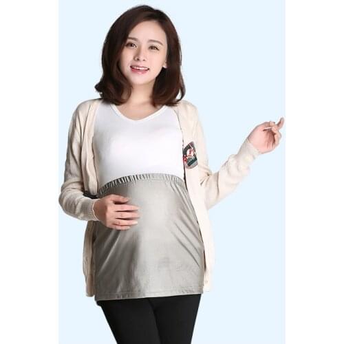 Ajiacn Radiation-proof skirt for pregnant women, electromagnetic radiation proof protection,half circumference,Silver gray color