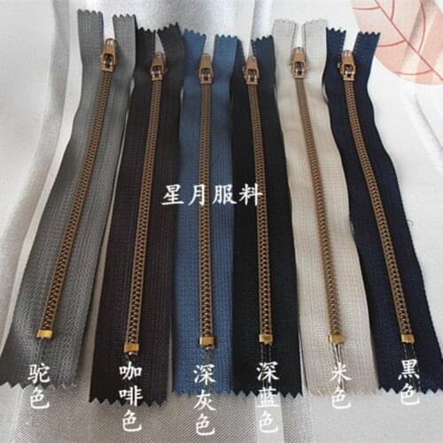 100 Pcs/lot Vintage Resin Zipper Close-end 18cm for Pants Jeans Bag Pocket Diy Wholesale Clothing Sewing Accessories Wholesale