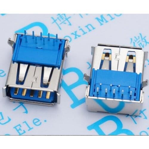 100pcs USB 3.0 high-speed transmission AF 3.0 high-speed interface USB socket USB mother seat 100 times the transmission speed