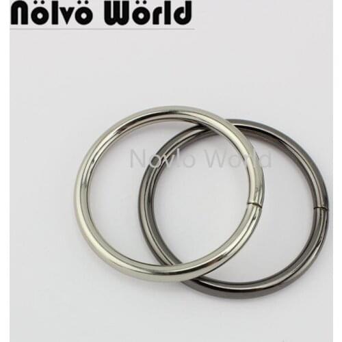 2 pieces test, inner width 50mm, metal O ring bag handle iron wire circle women handbag hand pull diy hardware accessories