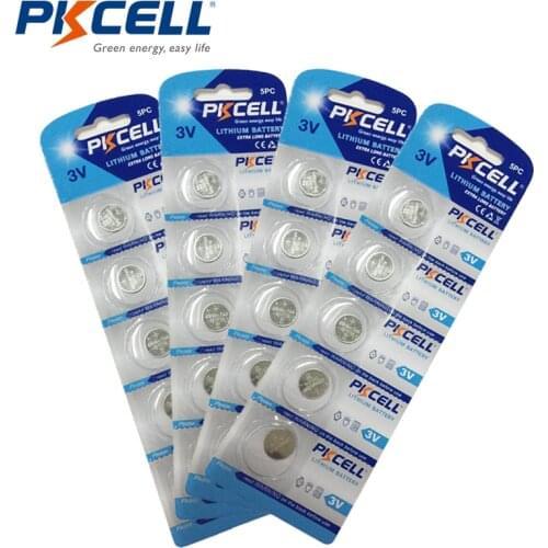 20Pcs PKCELL Watch Battery CR1216 3V CR1216 Lithium Battery Button Cell Batteries