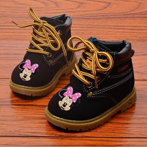 2021 Mickey mouse casual shoes autumn winter children boys and girls boots Stitch Martin boots short boots girls boots