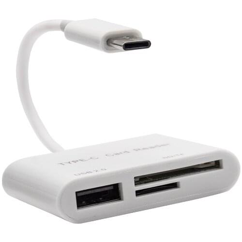 New 3 in 1 USB 2.0 SD Card Reader Adapter Type C Cable Micro SD TF smart memory card reader Camera Connection laptop accessories