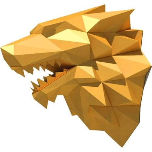 3D Paper Model Thrones Stark Direwolf Papercraft Charizard Home Decor Wall Decoration Puzzles Eductional DIY Toys Gift for Kids