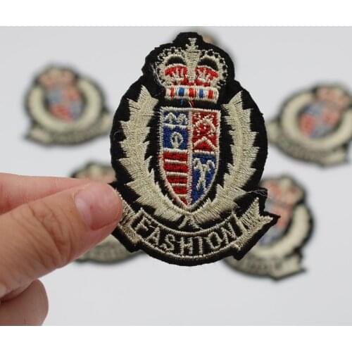 5pcs Black Beige Letters Patches Embroidery Patches For Clothes Iron on Appliques Clothes Jeans Stickers Badges Patch