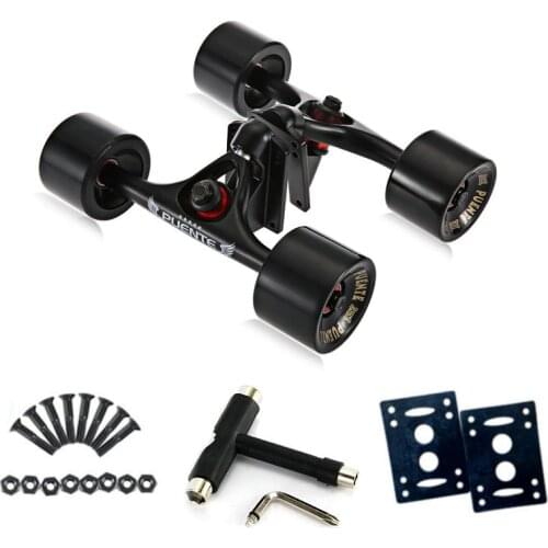 7inch Longboard Bridge 70*51mm Wheels Set Skateboard Trucks 78A PU Wheels T tools Rubber Gasket Professional Skateboard Bracket