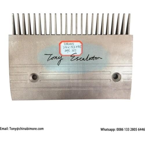Escalator FPA0105 Comb Aluminium L214.6mm W154.3mm Hole Space 145mm Left 23Teeth