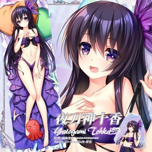 Anime DATE A LIVE Swimsuit Yatogami Tohka Sexy Dakimakura Hugging Body Pillow Case Cosplay Japanese Pillow Cushion Cover Gifts