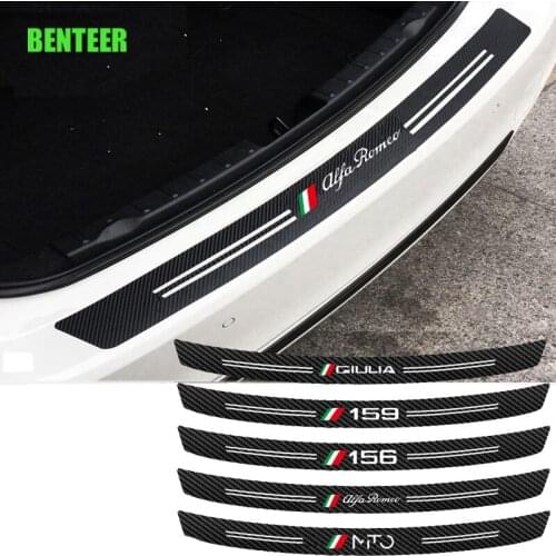 Carbon Fiber Car Bumper Sticker For Alfa Romeo Giulia Giulietta 159 156 MITO Stelvio 147 Sportiva Auto Accessories