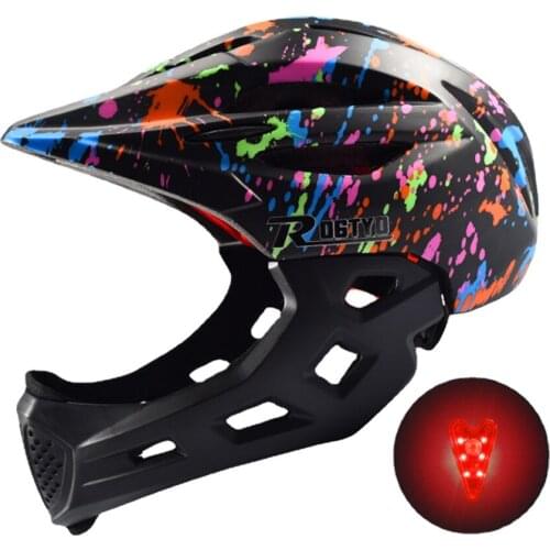Kids Bicycle Full Face Helmet MTB Bike Cycling Helmet Extreme Sports Helmet Child Sport Safety Roller Skating Skiing Supplies