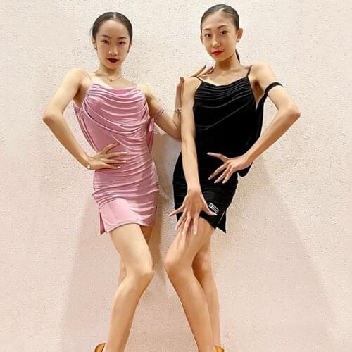 Latin Dance Dress Children New Latin Practice Dress Backless Sleeveless Performance Dress Salsa Dress Kids Dance Costume DN9435