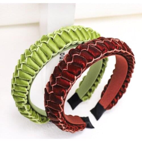 European Style Handmade Braided Headband For Women Luxurious Weaving Hair Turban Accessories Girls Queen Hairbands Factory Price