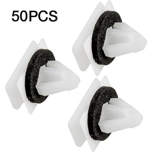 W715201-S300 50pcs Exterior Rocker Panel Moulding Clip Fastener Retainer With Sealer Fit for Ford Escape Lincoln MKC 2013-2021