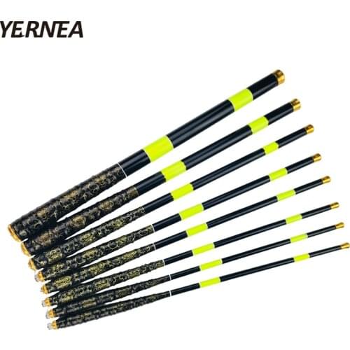 Yernea Carbon Portable Telescopic Fishing Rod 1.8M 2.1M 2.4M 2.7M 3.0M 3.6M 4.5M 5.4M Stream Hand Pole Carp Spinning Fishing Rod