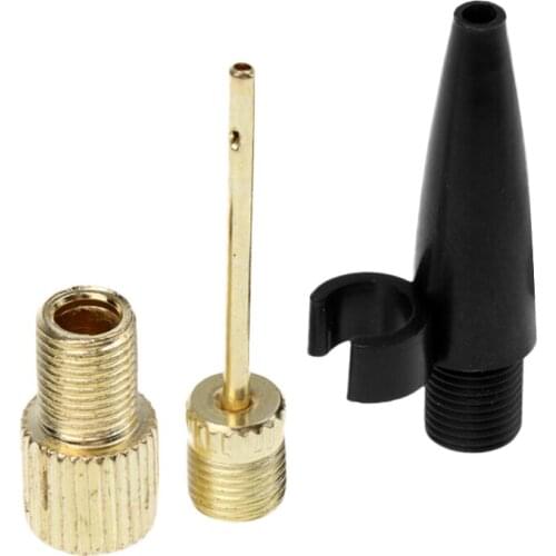 Set 3 Bike Bicycle Sport Ball Inflating Kit Presta To Schrader Valve Adapter