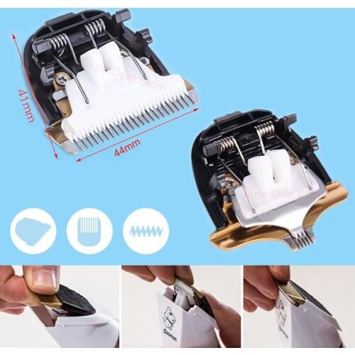 Dog Clipper Blade Cat Hair Trimmer Spare Head Electric Original Pets Hair Ceramic Blade for C6 P2 P6 P9 S1 ZP-295 ZP-293 Dog