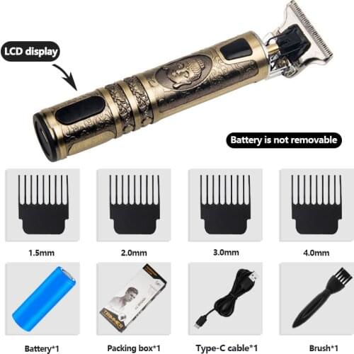 2021 New USB rechargeable Hair Trimmer barber LCD Hair Clipper Machine hair cutting Beard Trimmer for Men haircut Styling tool
