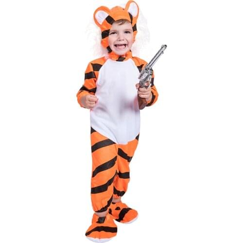 SNAILIFY Cute Cartoon Infant Tiger Jumpsuit Children Halloween Costume for Kids Animal Toddler Birthday Carnival Party Outfit