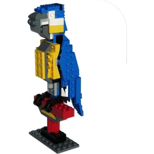 MOC classic creative building blocks (21 animals, sports cars, aircraft, robots) small particles 147 PCS childrens puzzle toys