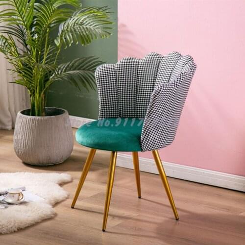 Nordic minimalist makeup chair net red ins light luxury dining chair home bedroom girl princess chair nail art chair