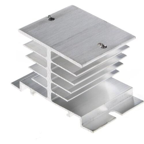 1Pc Single Phase Solid State Relay SSR Heat Sink Aluminum Dissipation Radiator