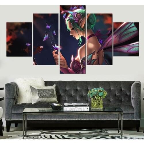 Overwatch Game Figure Angel Wall Picture ELF Aestheticism Artwork Painting Sexy Anime Girl Canvas Painting Home Decor