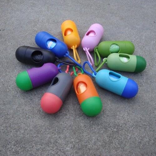 Portable Pet Trash Box With 15PCS Pet Stool Trash Garbage Bag Dispenser Pets Outdoor portable spit bags Pet Supplies