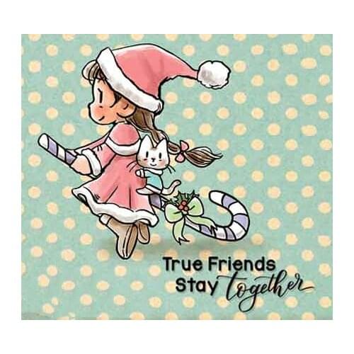 Girl Transparent Silicone Rubber Stamp And Metal Die Sheet Cling Scrapbooking DIY Cute Pattern Photo Album