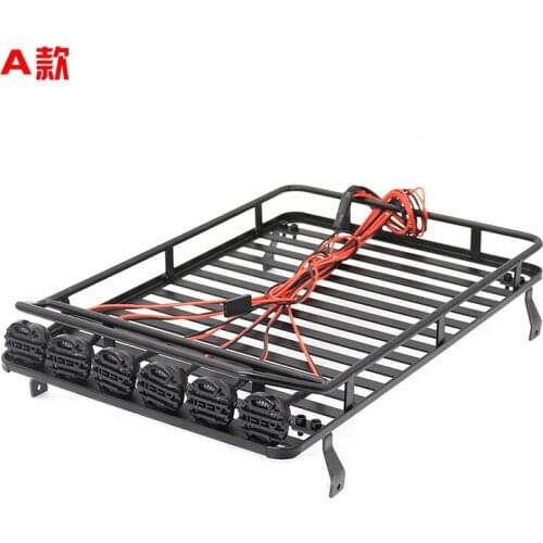 RC Parts scale climbing crawler car Metal luggage rack With led tire D90 Axial SCX10 90046