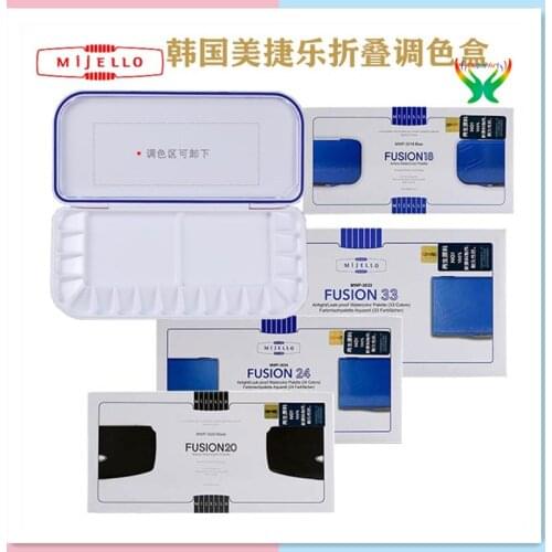 Mijello Folding Colors Box, Moisturizing Portable Palette, Artist Painting Recommends,18/24/33 Palette,watercolor palette
