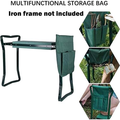 Outdoors Garden Kneeler and Seat Folding Stainless Steel Garden Stool with Tool Bag EVA Kneeling Pad Gardening Gifts Supply