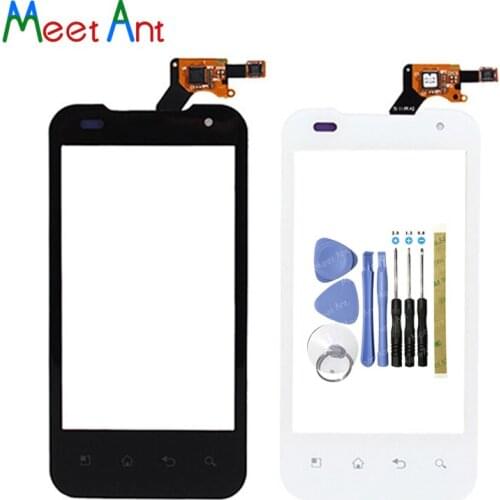 High Quality 4.0" For LG Optimus 2X P990 Touch Screen Digitizer Sensor Outer Glass Lens Panel Black White+Tracking Code