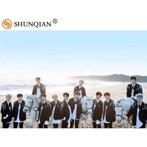 High Quality Korea-Pop THE BOYZ Printed Satin Poster Fashion Home Art Deco Silk Poster Custom Logo Gift 20x30cm,27x40cm