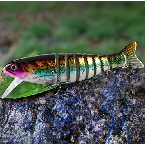 11cm/17g Multi Section Sea Bass Hard Fishing Lure Crankbaits Minnow Fake Artificial Bait Suit For Fishing Carp Tackle
