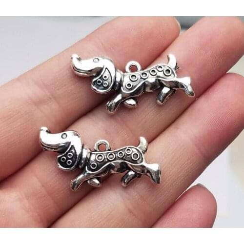 15pcs/lot--32x16mm, Antique silver plated dog charms,DIY supplies,Jewelry accessories