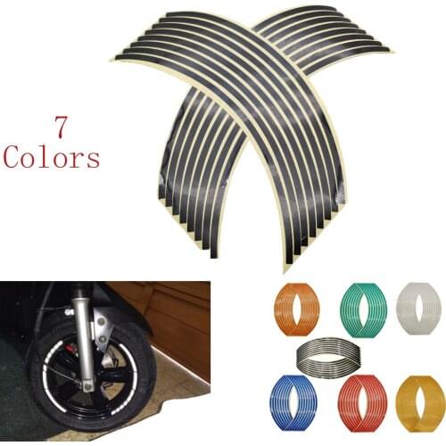 16Pcs Universal Waterproof Motorcycle Wheel Rim Reflective Stickers Moto Auto Decal For Honda cbr 600rr 600 rr 1000rr 1100xx 929
