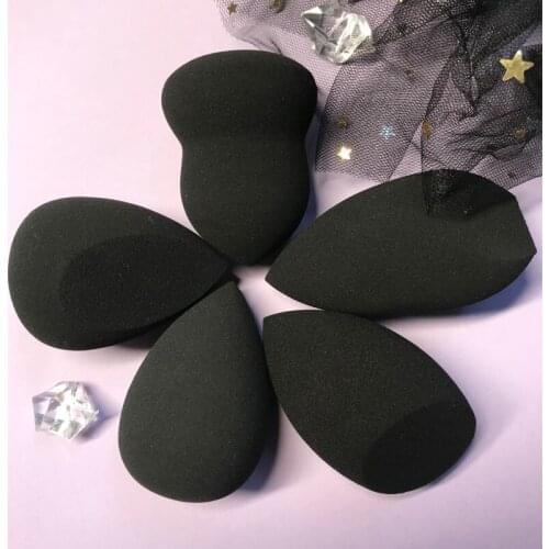 5Pcs Cosmetic Puff For Foundation Concealer Cream Black Make Up Sponge Wet and Dry Women Beauty Puff Blender Makeup Accessories