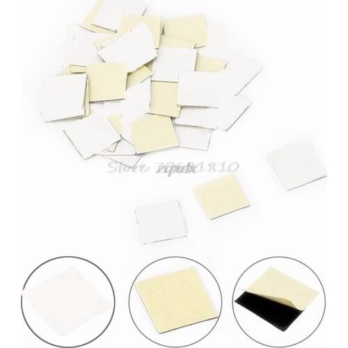 50Pcs 14*14mm Sticker Thermal Double Side Adhesive Tape Heatsink For CPU Screen Whosale&Dropship
