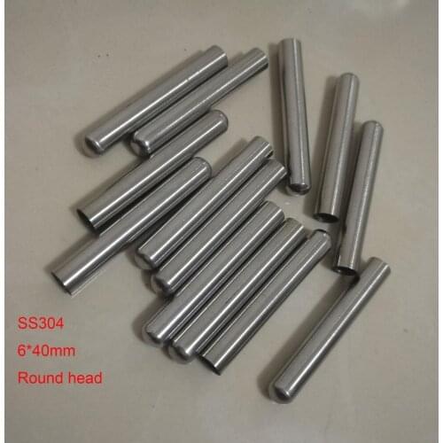 10 pieces, 6mm*40mm One End Round Head Closed Grade A Quality SS304 Stainless Steel Thermocouple Protection Pipe