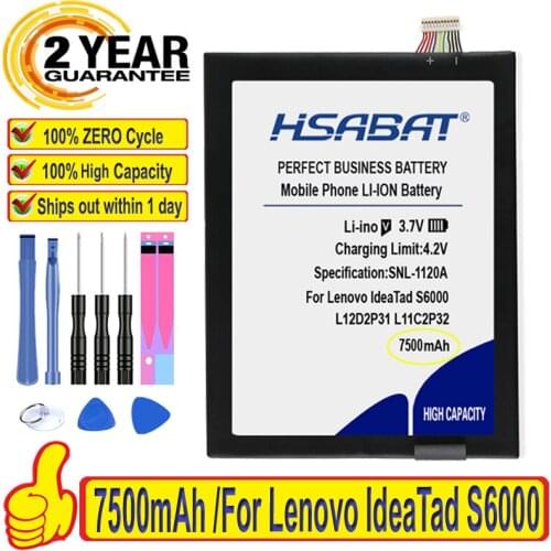 Top Brand 100% New Battery for Lenovo IdeaTad S6000 S6000-H A7600 A7600-HV A7600-F S6000L-F A10-80HC S600H S6000-F A7600-H