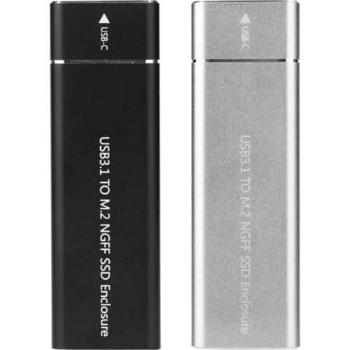 Aluminum USB 3.1 Type-C to M.2 NGFF SSD Case Laptop PC 6Gbps External Hard Drive Disk Mobile External Enclosure Case
