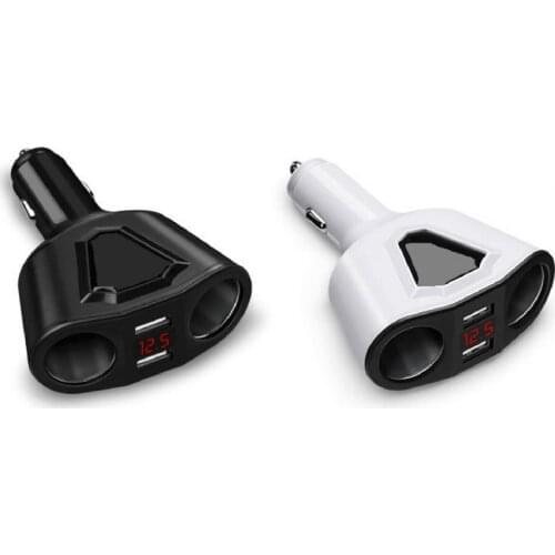 Car Charger Dual USB Digital Display 3.1A Multifunction Car Cigarette- Lighter Charger for Vehicle Auto Replacement Parts