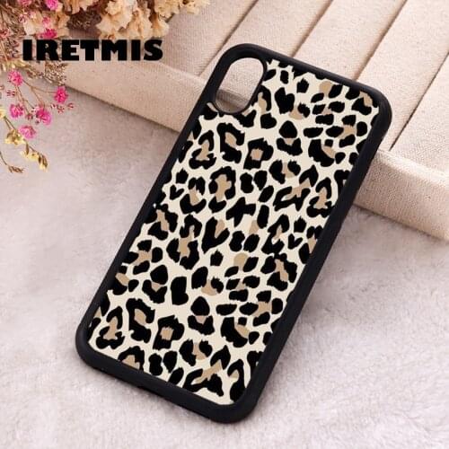 Iretmis 5 5S SE 2020 phone cover cases for iphone 6 6S 7 8 Plus X Xs Max XR 12 MINI Pro Soft Silicone TPU Plain the cheetah